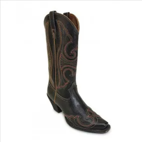 10019925 Ariat Ladies Round Up D Toe Wingtip Western Cowgirl Boot 11B